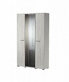 Шкаф трехстворчатый с зеркалом Италия (Крафт белый)