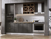 Кухня Лофт 2.4м (Лиственница камчатская/Бетон графит)