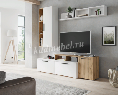 Пенал открытый настенный Альберо (Графит серый)