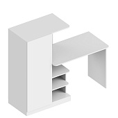 Стол письменный Бьянко с пеналом (левое исполнение) (Белый лофт)