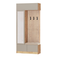 Прихожая Руэлла_Центральная секция дуб крафт золотой_кашемир