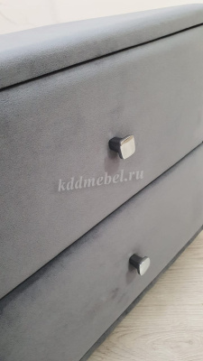 Тумба прикроватная Твист (Микровелюр/Серый)