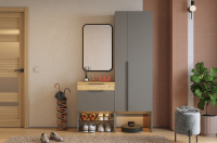 Прихожая Баско К8 графит дуб крафт золотой