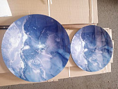 Стол журнальный Вита-55 с фотопечатью (Венге/2682/Черный)