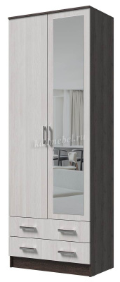 Шкаф Дуэт с зеркалом комбинированный (Венге/Лоредо)