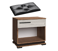 Тумба с мягким сиденьем МТ-30 Модена (Дуб крафт табачный/Дуб крафт белый/Венге)