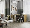Стол письменный Мист-2 (Дуб крафт золотой/Белый)