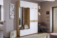 Прихожая Бери К4 Крафт золотой Дерево белое