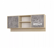 Навесная секция Колибри (Дуб сонома/Ателье светлое/Акрил белый)