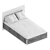 Кровать Лео-2 1.2 с настилом (Айрон рок/Софт айс)