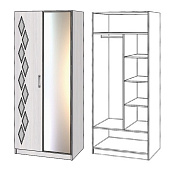 Шкаф Диана 2-х створчатый (Анкор светлый)