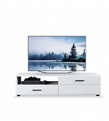 Тумба ТВ Йорк 1д правая (Белый жемчуг/Белый глянец)