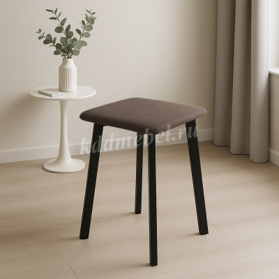 Табурет Френк (Шоколад велюр/Черный)