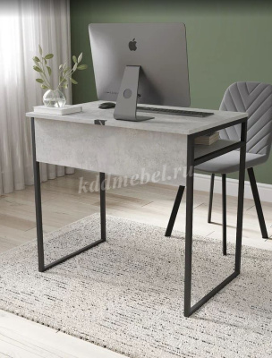 Стол письменный Стелла (Цемент светлый/Черный)