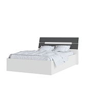 Кровать Гавана 1.4 с основанием ЛДСП (Белый/Графит серый)