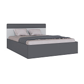 Кровать Вегас 1.6 с ортопедическим основанием (Графит серый/Камень серый)