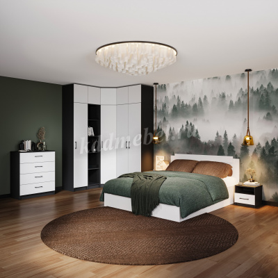 Комод 1д.3 ящ. Чикаго (Антрацит/Белый)