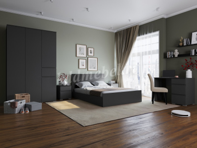 Пенал Плейона спальня (Графит серый)