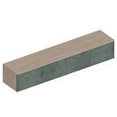 Тумба ТВ Ева подвесная 2000 (Тира/Палм грин)