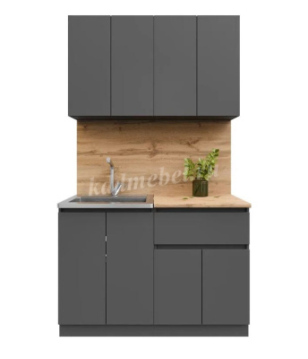 Кухня Лето 1,2 (Графит)