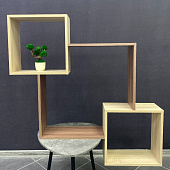 Полка навесная ПЛ-2 (Ясень шимо темный/Ясень шимо светлый)