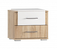 Тумба прикроватная Бьянка 2шт. (Дуб сонома/Белый)