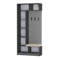 Прихожая Руэлла_Центральная секция графит серый внутр Прихожая Руэлла_Центральная секция графит серый внутр