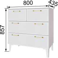 Толедо спальня с размерами комод малый копия Толедо спальня с размерами комод малый копия