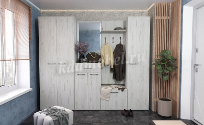 Шкаф двустворчатый Италия (Крафт белый)