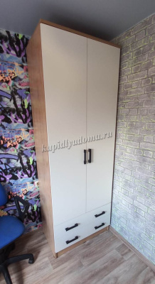 Шкаф Дуэт комбинированный (Дуб Вотан/Белый)