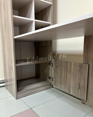 Стол письменный-шкаф Урбан (Дуб смоки/Кашемир) 