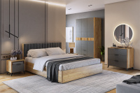 Спальный гарнитур Адам К2 дуб крафт золотой графит Спальный гарнитур Адам К2 дуб крафт золотой графит