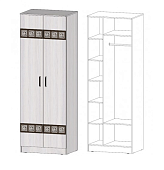 Шкаф Коста-Рика 2-х створчатый (Анкор светлый)