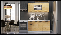 Кухня Хозяюшка 1500 б/м, б/с (Дуб Вотан)