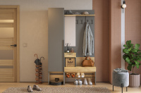 Прихожая баско К3 графит дуб крафт золотой Прихожая баско К3 графит дуб крафт золотой